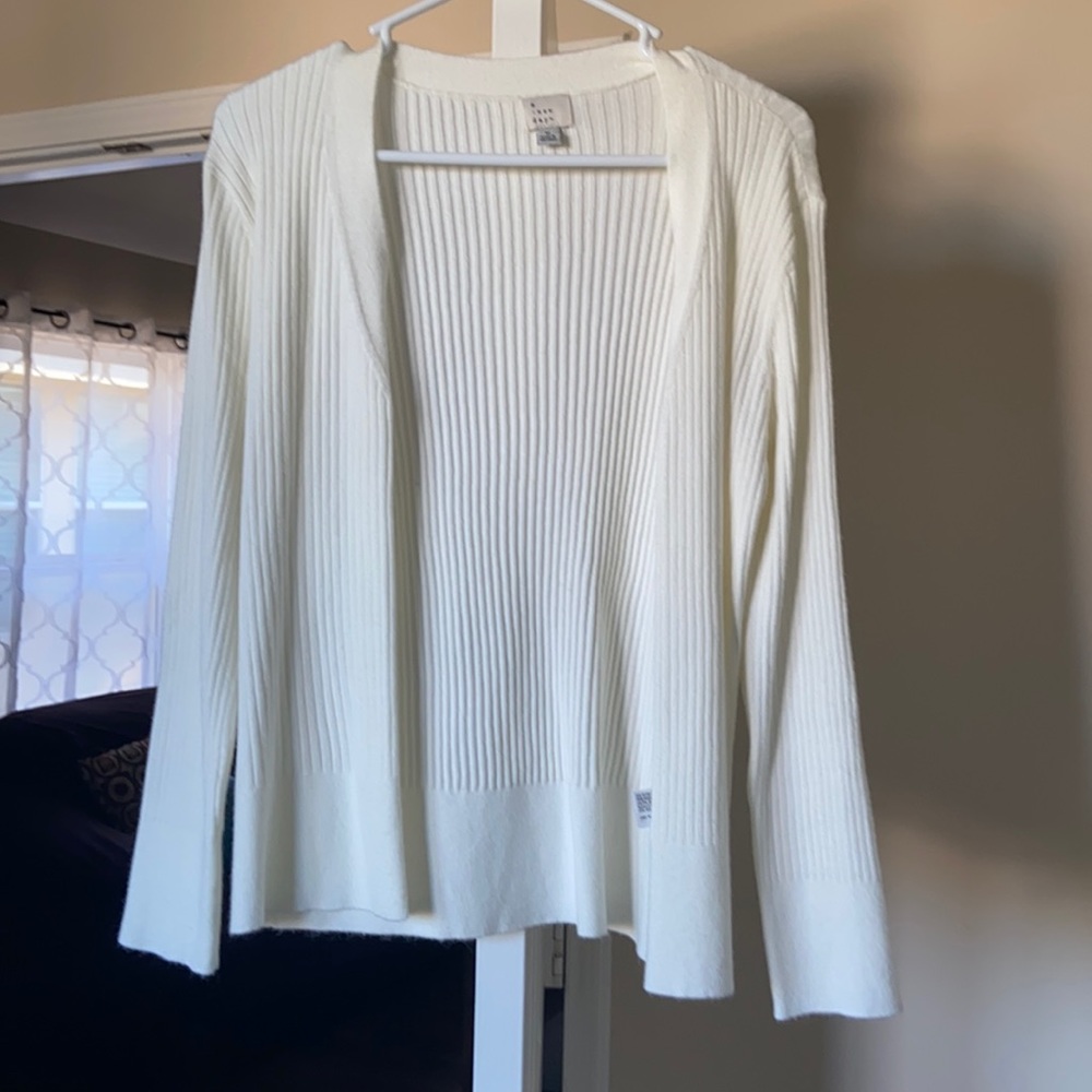 White cardigan